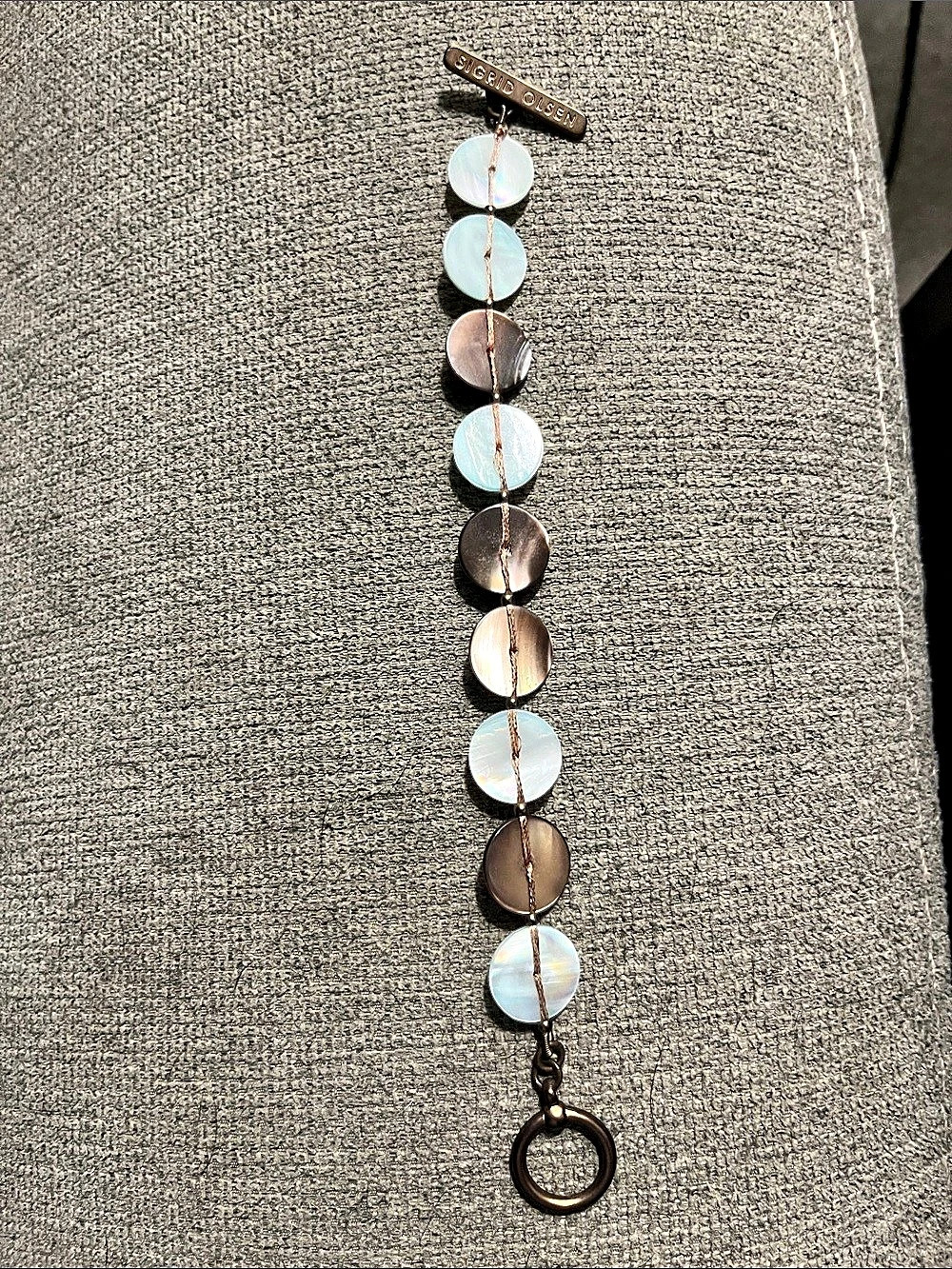 Sigrid Olsen beaded bracelet in Blue & Brown Like New - Picture 2 of 4